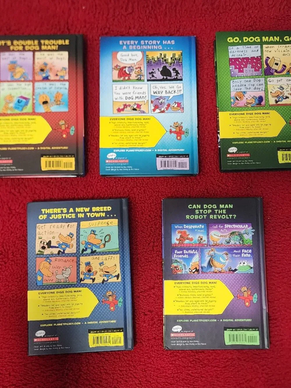 Dog Man by Dav Pilkey Hardcover Book Bundle – 5 Books